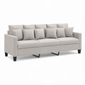 Canapé droit 3 places beige en polyester 230 x 95 x 85 cm